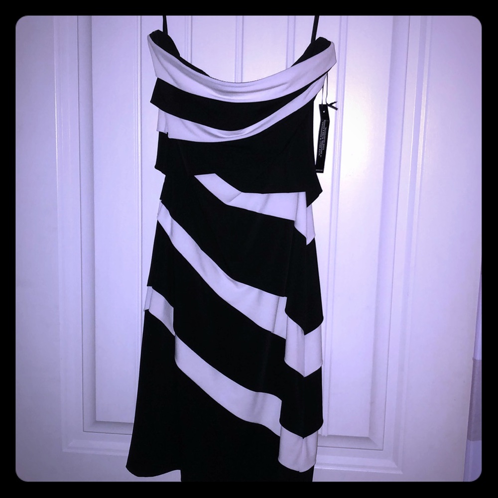 Black and White Cocktail Dress
